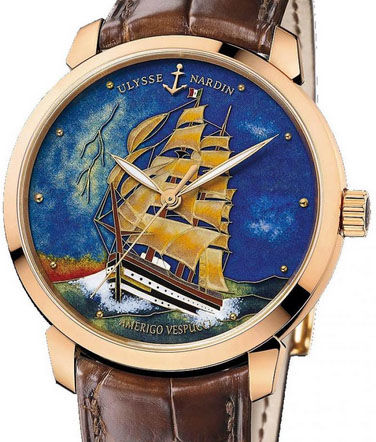 Review Ulysse Nardin 8156-111-2 / AV Classico Enamel Classico Amerigo Vespucci watch replica china